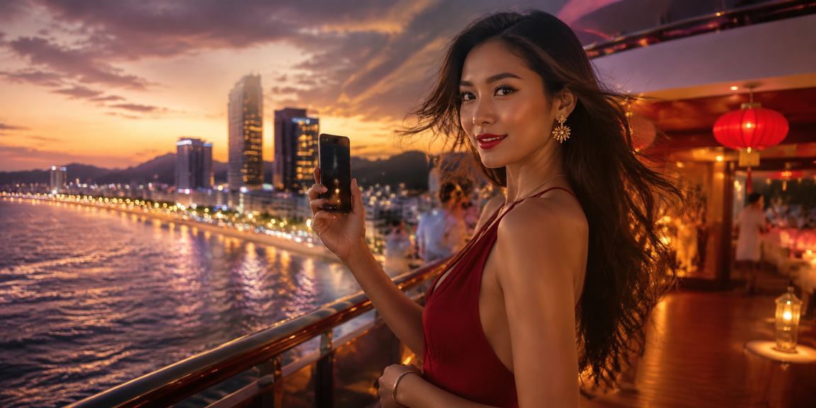 Người chơi VIP theo dõi kèo thể thao tại bãi biển Đà Nẵng qua điện thoại